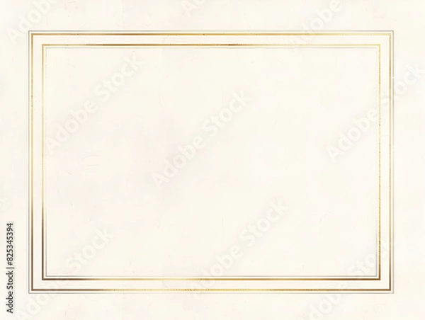Fototapeta Formal certificate template with a gold decorative border