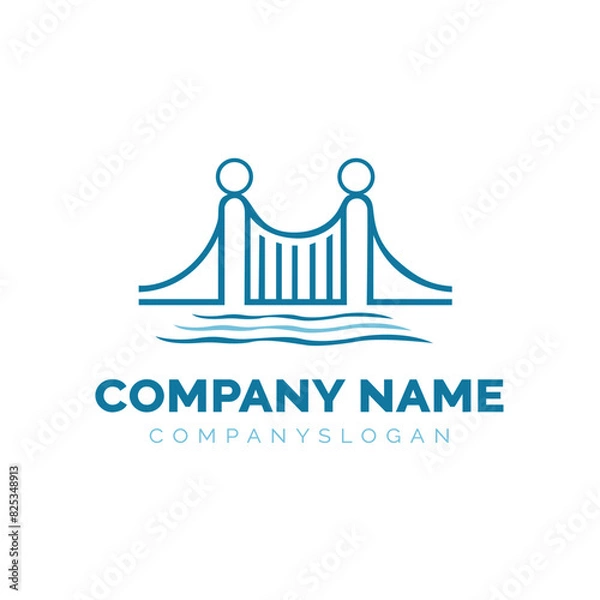Obraz Bridge logo design, vector logo design, illustration 