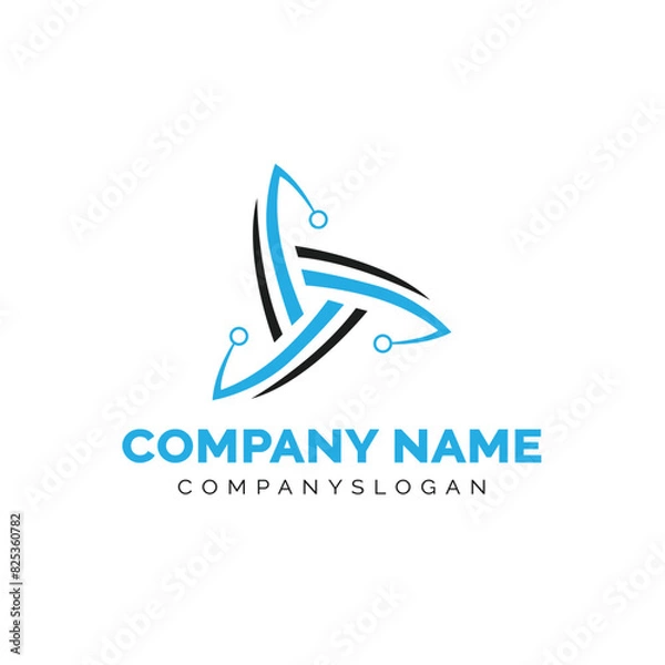 Obraz trinity logo design, vector logo design, illustration 