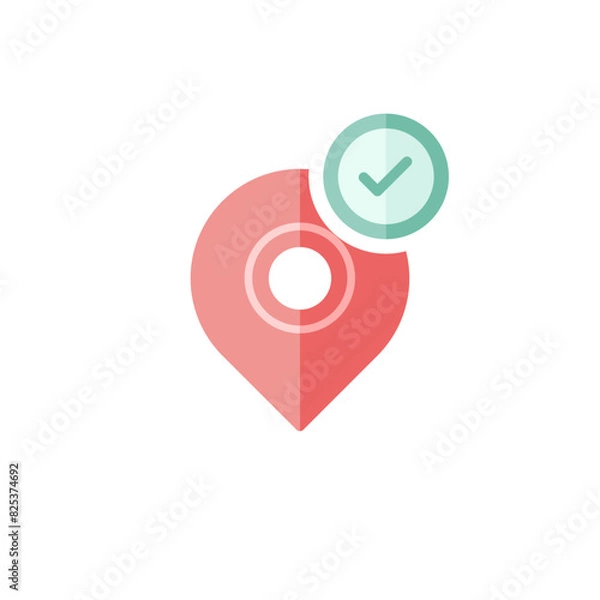 Fototapeta vector gps icon in flat design