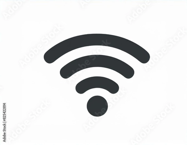Fototapeta wi-fi internet network vector icon on white background, logo