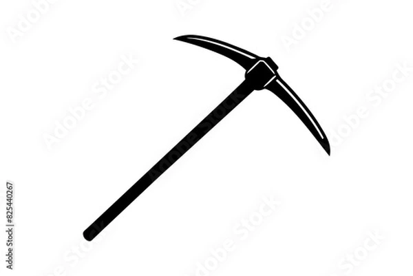 Fototapeta pickaxe vector silhouette illustration