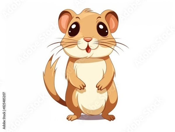 Obraz Gerbil illustration isolated on white background