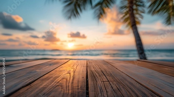 Fototapeta sunset on the beach