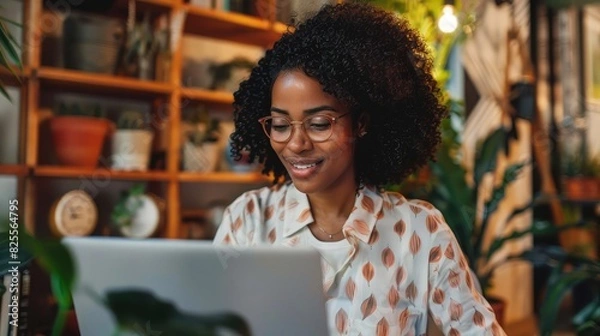 Fototapeta A freelancer offering consulting services via video call, showcasing online income from consulting.