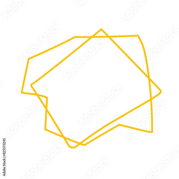 Fototapeta gold geometric frame