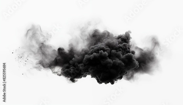 Obraz smoke  from the fire, gray cloud