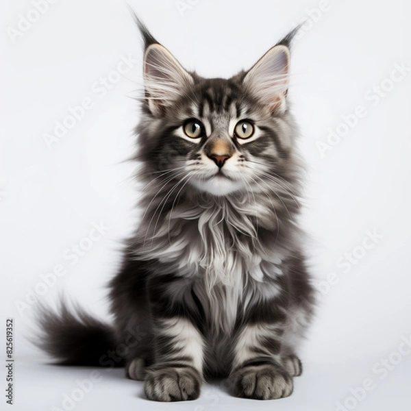 Obraz Maine coon cat gray
