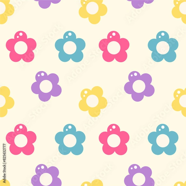 Fototapeta Colorful Flower Seamless Pattern