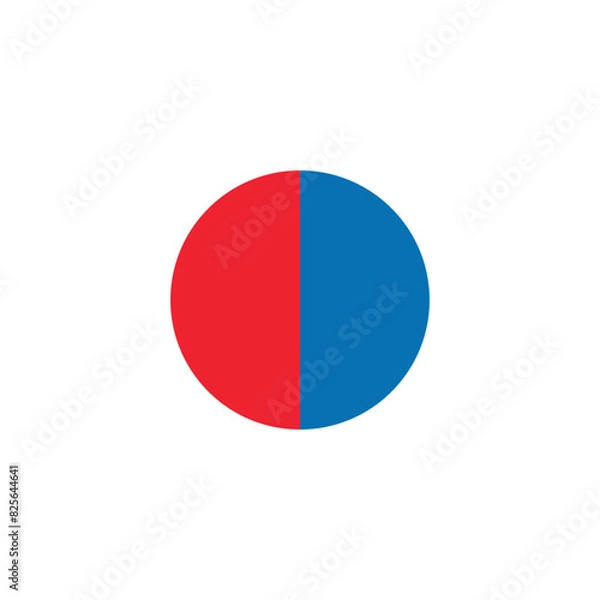 Fototapeta Flat pie chart icon symbol vector Illustration.