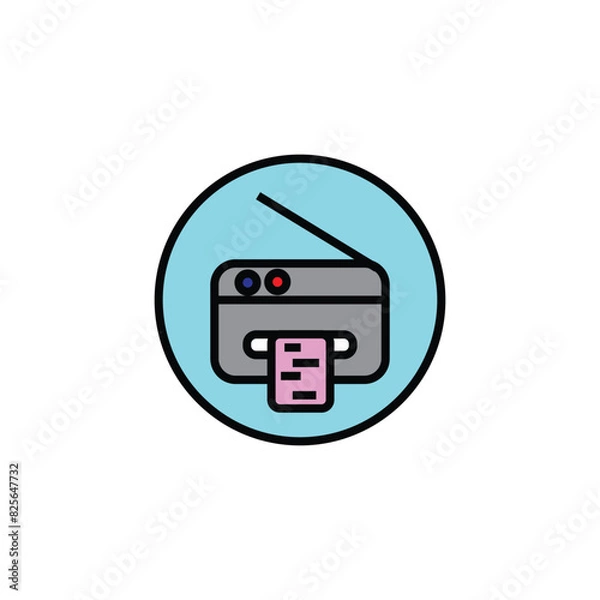 Obraz printer machine vector type icon