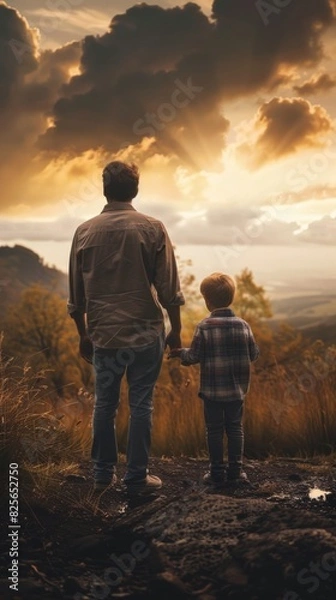 Fototapeta father's day background concept with copy space area for text