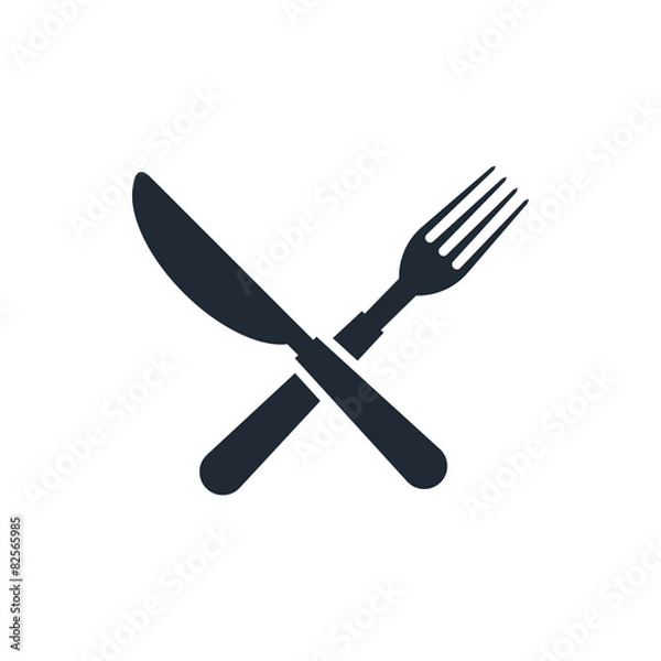 Obraz icon fork and knife sign