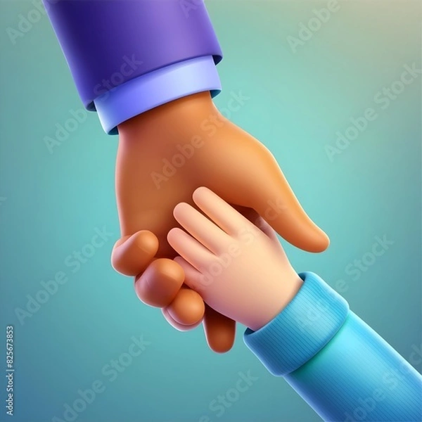 Obraz hand holding another one