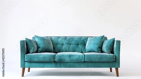 Fototapeta furniture sofa on white background : Generative AI