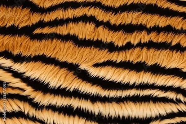 Fototapeta Tiger skin or fur texture background close up.