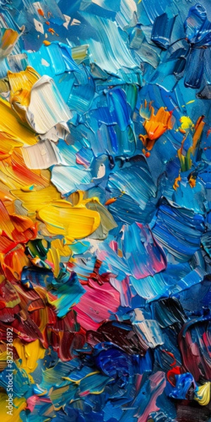 Obraz Texture Abstract Artistic Background Multicolored Oil Paints Created Using Artificial Intelligence