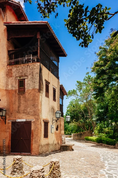 Fototapeta Ancient village Altos de Chavon - Colonial town reconstructed in