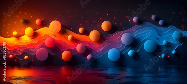 Fototapeta A dynamic timeline infographic showcasing a business concept's evolution through eight distinct phases, utilizing vector elements and 3D paper labels within integrated circles