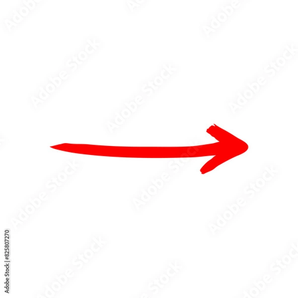 Obraz Red arrow mark, hand draw
