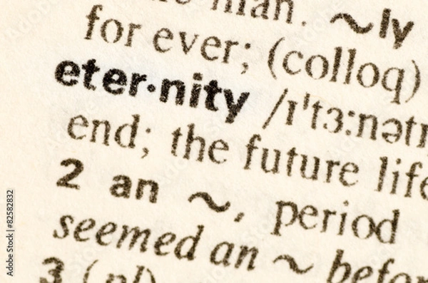 Obraz Dictionary definition of word eternity
