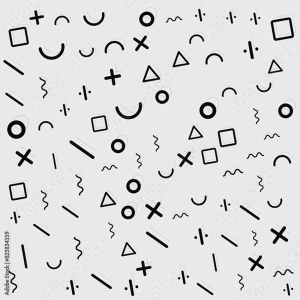 Fototapeta Minimal geometric background. Dynamic shapes with white lines.Vector abstract background texture.