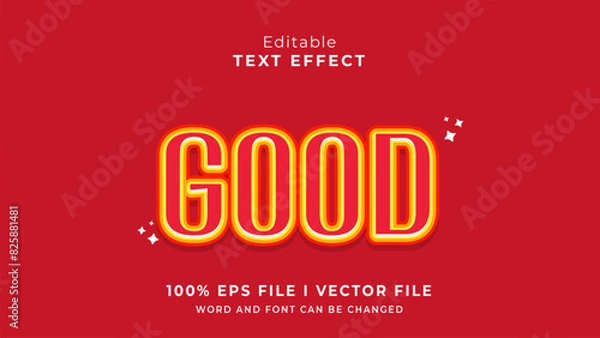 Obraz editable good text effect.typhography logo