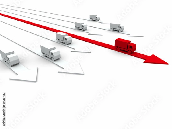Obraz Koncepcja konkurencji: dostawa