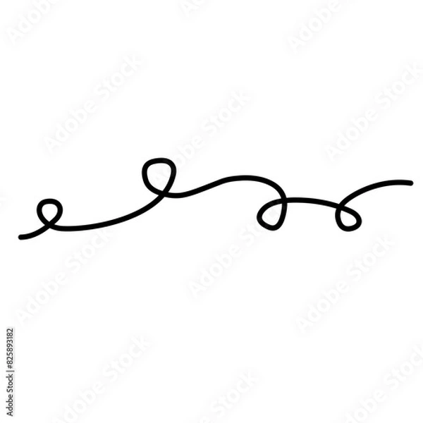 Fototapeta abstract curly lines doodle