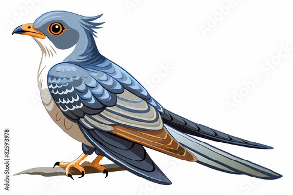 Obraz  A beautiful cuckoo bird vector image artwork illustration 