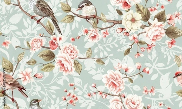 Fototapeta Beautiful seamless pattern