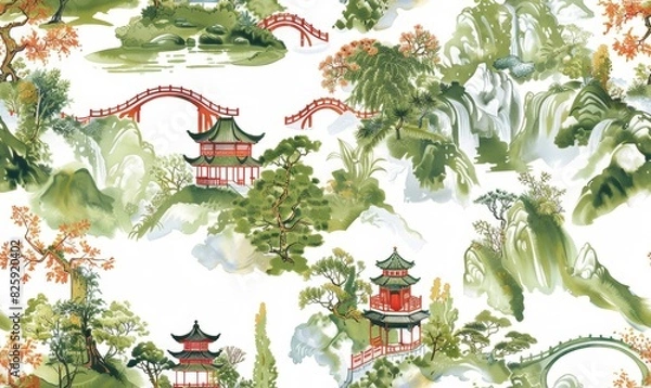 Obraz Beautiful seamless pattern