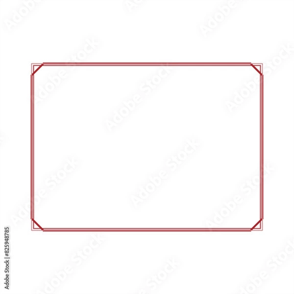 Obraz red border frame vector.eps