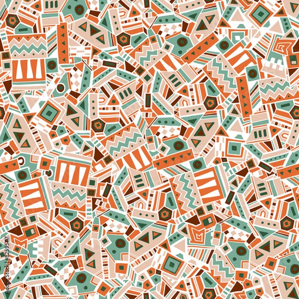 Fototapeta Ethnic seamless pattern. Vector illustration