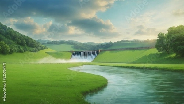 Obraz course on the river