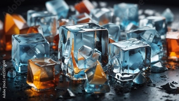 Obraz glass with ice