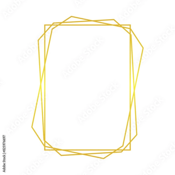 Obraz gold abstract border frame ve...