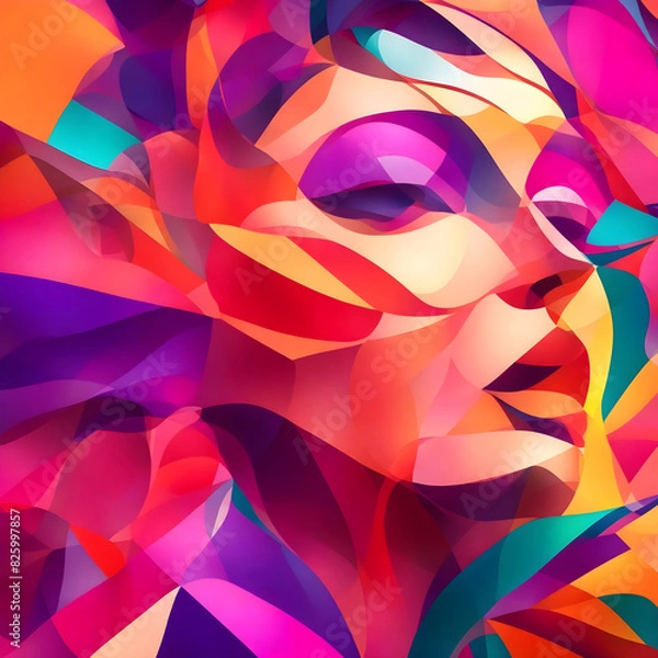 Obraz Abstract colorful splash 3d background generative ai background