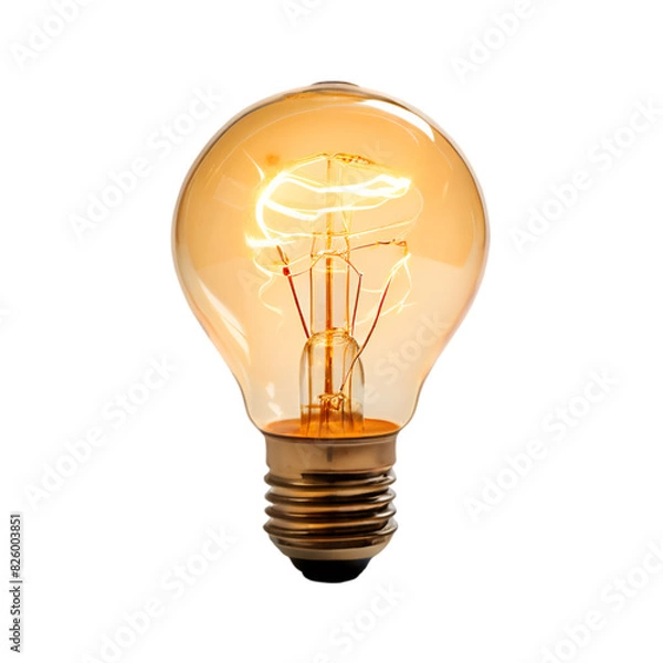 Fototapeta light bulb isolated on a transparent background