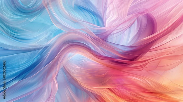 Fototapeta abstract background of light fabric flowing in pastel color