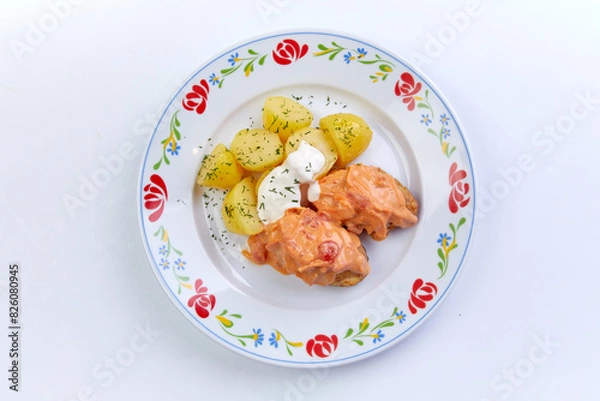 Obraz tasty dinner on the white background