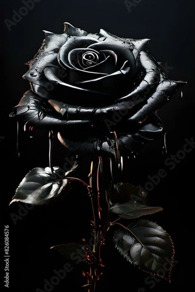Fototapeta black rose