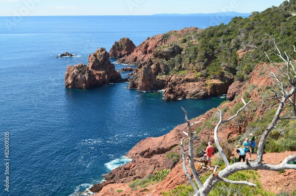 Fototapeta Le Cap Dramont - Massif de l'Estérel  -Méditerranée