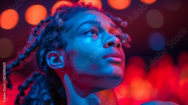 Obraz Embracing Identity on Stage: Confident Transgender Man Participating in Community Theater Production