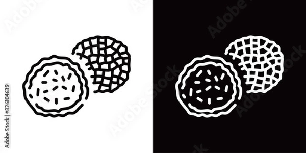 Fototapeta シンプルなトリュフの線画アイコン