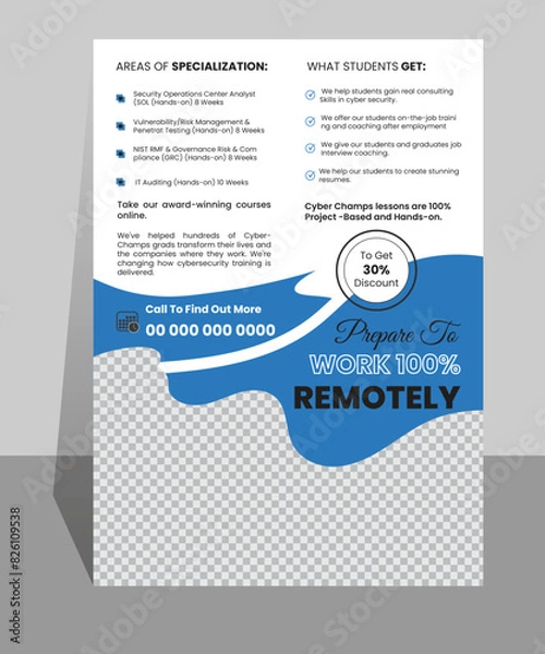 Obraz Modern and unique layer maintain vector business flyer design template. 