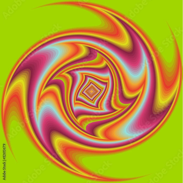 Fototapeta Coloured Optical Illusion Vector Illustration. 