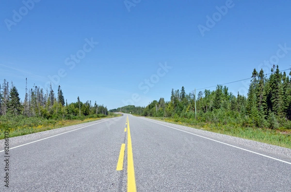 Obraz TransCanada highway along Superior Lake shore