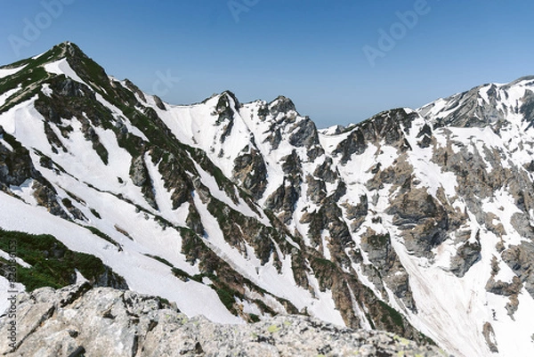 Obraz 残雪期の唐松岳