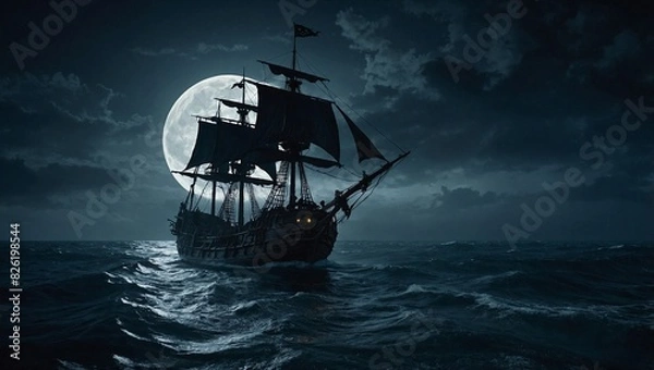 Obraz Produce an atmospheric depiction of a ghostly pirate